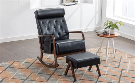 Amazon Neylory Rocking Chairs Nursery With Ottoman Mid Century