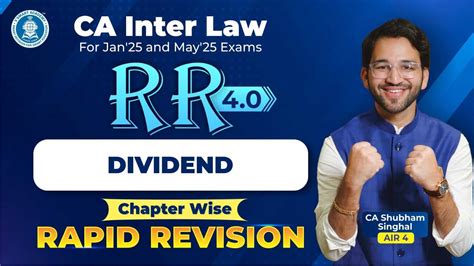 8 Dividend Revision CA Inter Law CA Shubham Singhal AIR 4 Sept 24