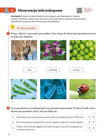 Page 1 Puls życia klasa 5 semestr 1 dział I Obserwacje mikroskopowe