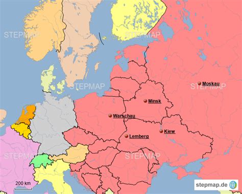 Stepmap Ost Europa Landkarte F R Deutschland