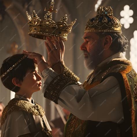 Premium Photo | A king who is handing over his throne and crown to his