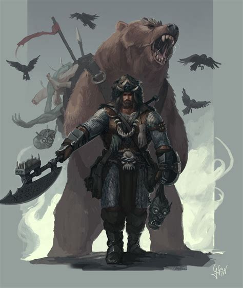 Artstation Dandd Barbarian Fitz Gg Nebot Fantasy Characters Dungeons And Dragons Characters