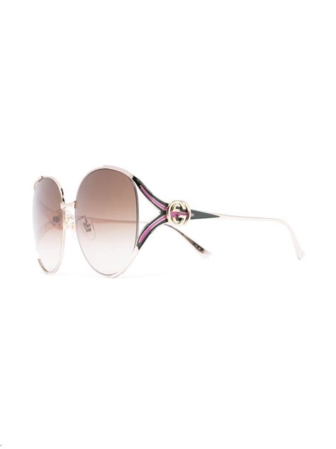 Gucci Eyewear Interlocking G Oversized Sunglasses Farfetch