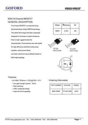 N Mosfet Datasheet Equivalente Reemplazo Hoja De