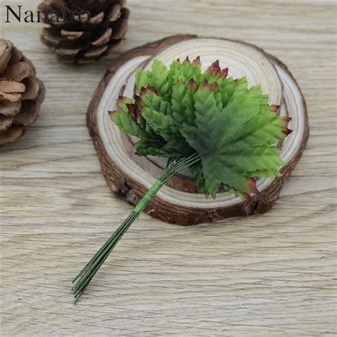 120pcs Green Maple Artificial Leaf Bouquet For Wedding Home Decoration