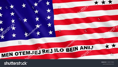Bikini Atoll Flag Waving Wind Wide 스톡 일러스트 Shutterstock