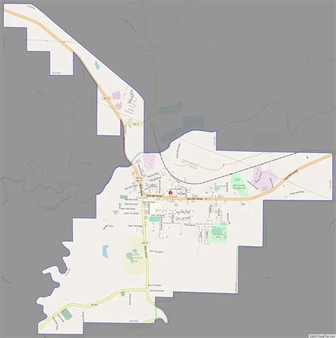 Map of Danville city, Arkansas - Thong Thai Real