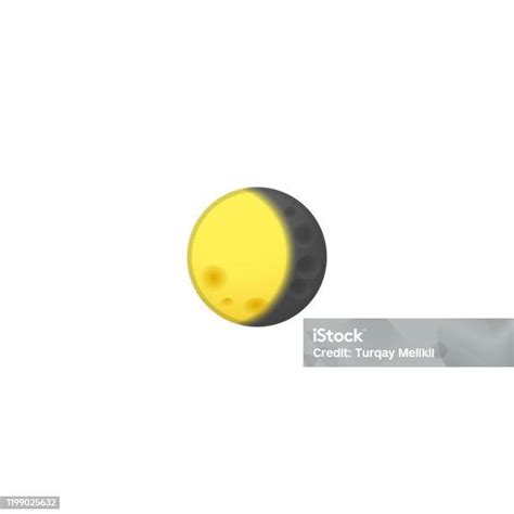 Half Moon Isolated Realistic Vector Icon Moon Cycle Lunar Phases ...