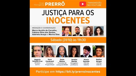 WebConferência do Grupo Prerrogativas Justiça para os Inocentes YouTube