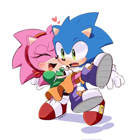 Safe Artist Steffy Bs Amy Rose Sonic Classic Sonic