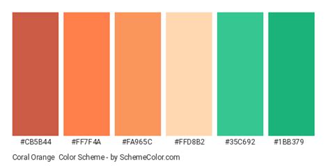 Coral Orange Color Scheme » Green » SchemeColor.com