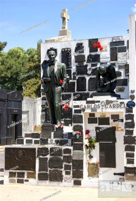 Tomb Of Carlos Gardel La Chacarita Cemetery Buenos Aires Argentina