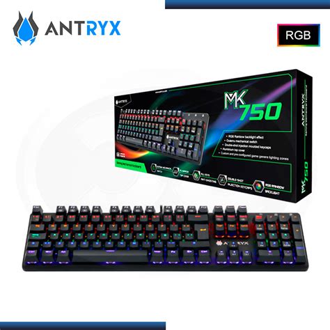 Teclado Antryx Mk Chrome Storm Rgb Mecanico Switch Red Espa Ol