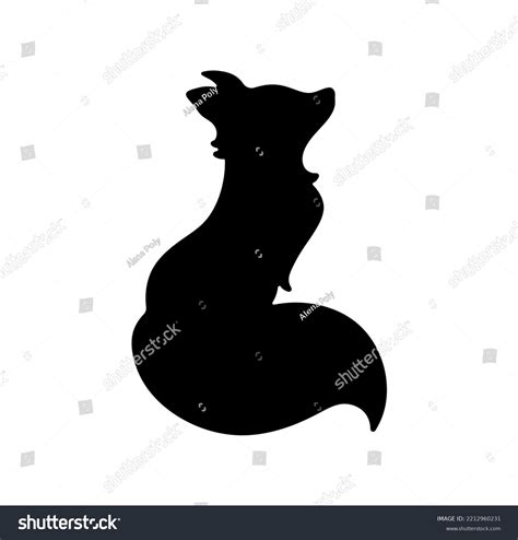 Vector Isolated Sitting Fox Fluffy Tail Stock Vector (Royalty Free ...