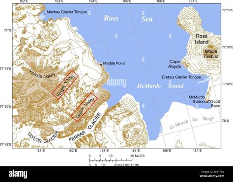 Mcmurdo sound USGS map Stock Photo - Alamy