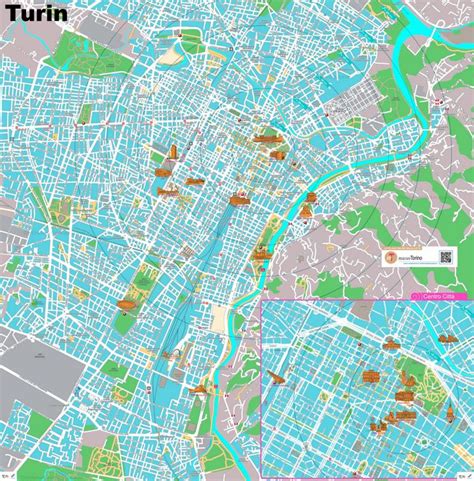 Turin Walking Map