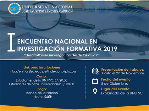 I Encuentro Nacional de Investigación Formativa Vicerrectorado de