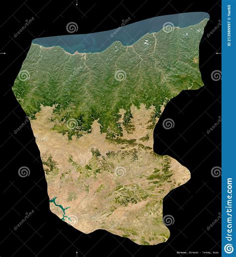 Giresun Turkey Black Solid Sentinel 2 Satellite Stock Image Image