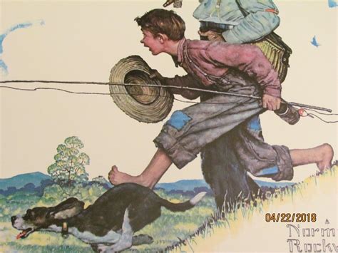 Norman Rockwell Gone Fishing Summer Lot Of 16 Prints 1948 Ebay