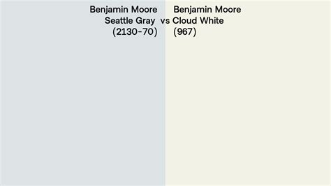 Benjamin Moore Seattle Gray Vs Cloud White Side By Side Comparison