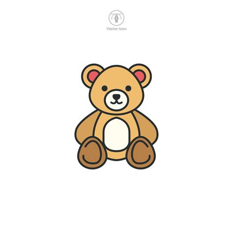 Teddy Bear Icon symbol illustration isolated on white background ...