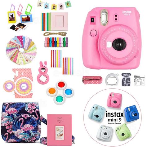 5 цветов Fujifilm Instax Mini 9 фотокамера моментальной печати+ набор ...