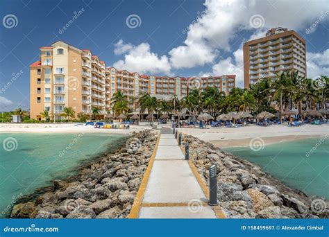 Palm Beach, Aruba - Beach Resorts Along the Coast Editorial Photography ...