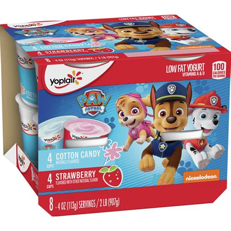 Yoplait Kids Yogurt, Cotton Candy and Strawberry, Variety Pack (8 each ...