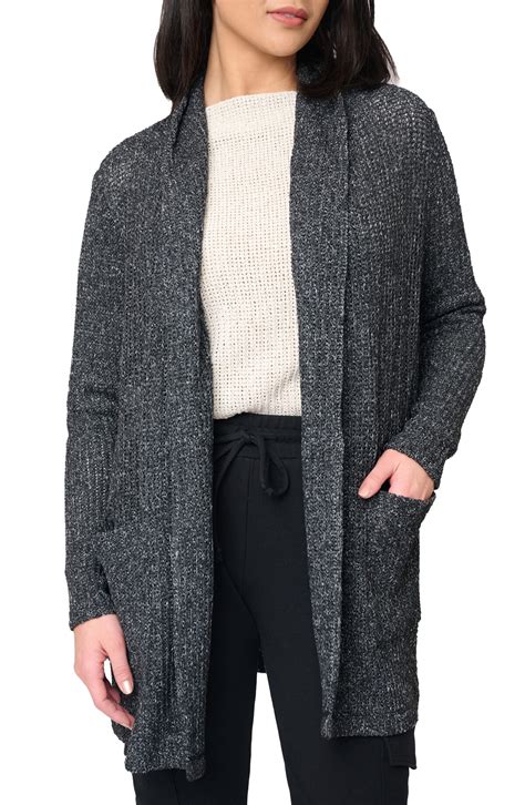 Gibsonlook Shawl Collar Cardigan Black Editorialist