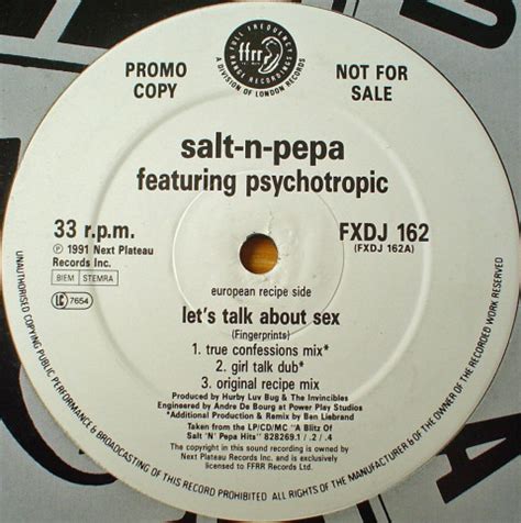 Salt N Pepa Featuring Psychotropic Let S Talk About Sex Vinyl