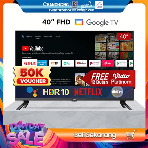 Promo Google Tvchiq Inch Smart Tv Full Hd Hdr Dbx Dolby Audio