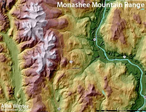 Relief Map of Rossland, BC – Alexandra Winter