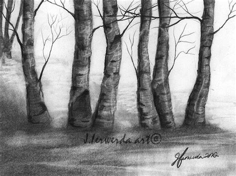 Pencil Drawing Print the Nature of Trees Day 326 - Etsy