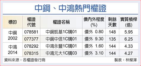 中鋼中鴻帶量攻堅 認購活絡 期權 旺得富理財網