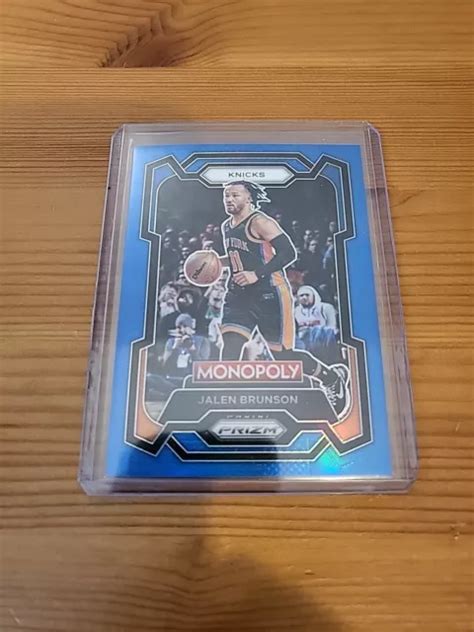 Panini Prizm Monopoly Jalen Brunson R Fracteur Prizm Bleu