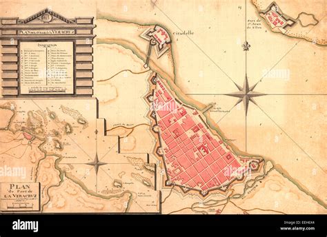 Plan De La Ville De La Veracruz México 1798 Fotografía De Stock Alamy