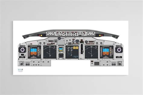 B737 Cockpit Poster 737 Simulator Training Boeing 737 800 Cockpit Poster Boeing 737-NG Cockpit ...