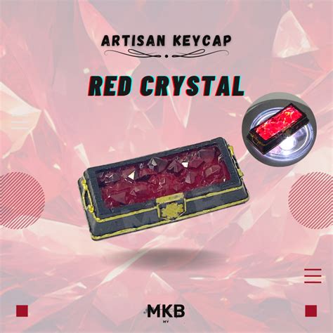 Artisan Red Crystal Keycap For Mechanical Keyboard 225u Enter And Shift