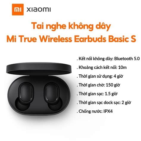 M Elms Gi M N K Tai Nghe Bluetooth Xiaomi Earbuds Basic S