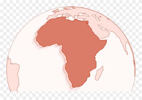 African Continent Centered On Globe Africa Continent Outline Black