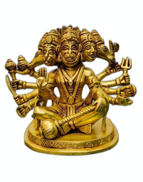 Brass Panchmukhi Hanuman Ji Statue Temple At Rs 4400 Piece In Aligarh