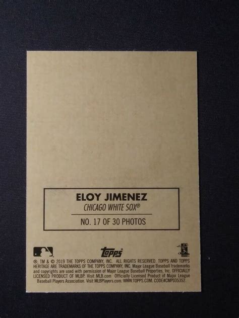 ELOY JIMENEZ 2019 Topps Heritage High Number 1970 Cloth Sticker Rookie