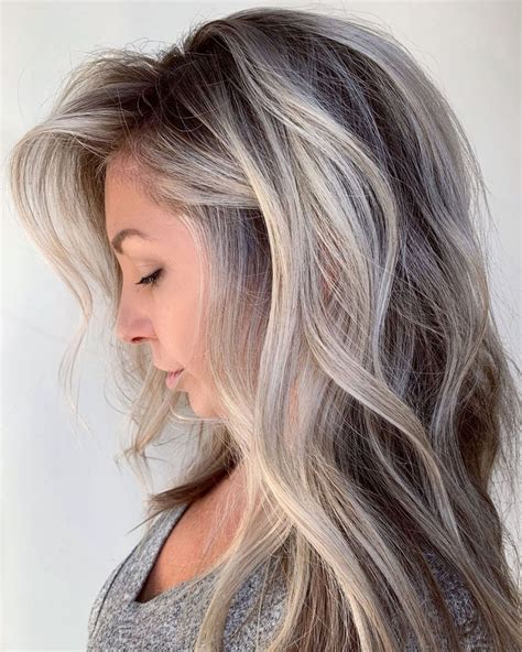 60 Ideas of Gray and Silver Highlights on Brown Hair | Grey brown hair