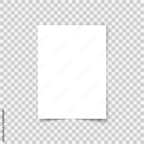 Vector sheet paper A4 format with shadows. White realistic blank paper page. Mock up design ...