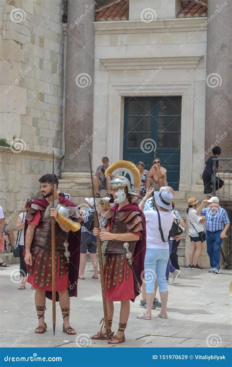 Rome Emperor Scene In Diocletian`s Palace In Split On June 15 2019