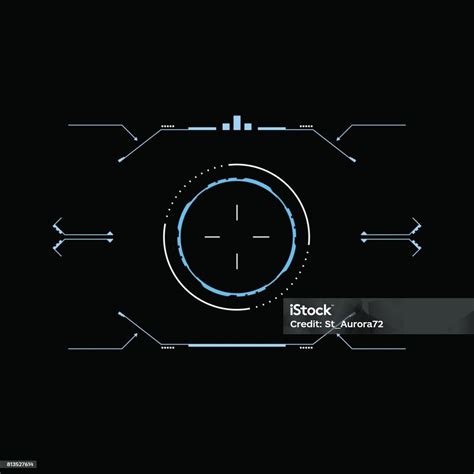 Jendela Bidik Antarmuka Futuristik Sci Fi Antarmuka Hud Desain Konsep