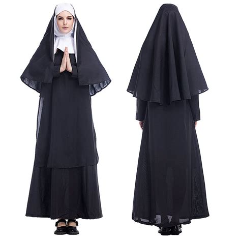 Nun Costume Adult Women Halloween Costumes Nun Fancy Dress Costumes