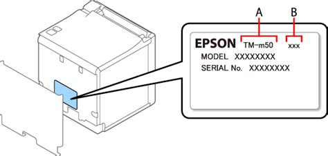 Verificar o modelo do produto - TM-m50 - EPSON