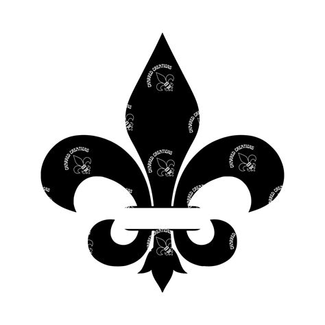 Split Fleur De Lis Monogram Svg Png Great For Cricut Cameo Great For Laser Engraving Etsy