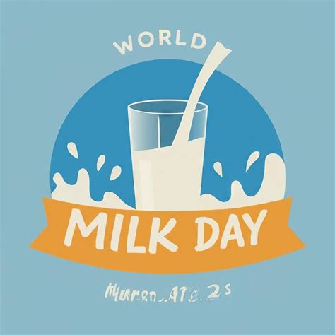 World Milk Day 1 2 Milk Day Milk Milk Vector Illustration World Milk